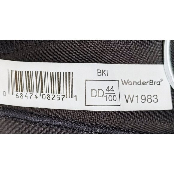 WonderBra No Poke Underwire Bra Style W1983 Black Plus Size 44DD - Picture 3 of 3